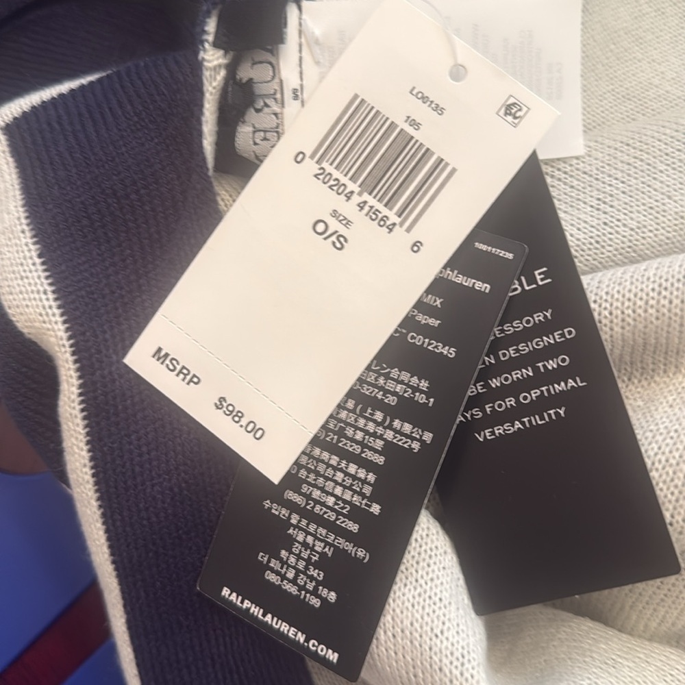 Ralph Lauren Blue Label Jet Set Ruana RevPoncho. One Size fits all. NWT EA113 - Picture 4 of 4
